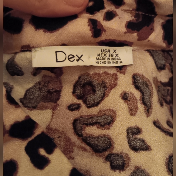 NWT "Dex Plus" Leopard button up bottom flare dress. - Picture 2 of 9